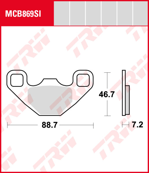 Polaris 170 Ranger RZR, Bj. 09-17, Bremsbeläge hinten, TRW Lucas MCB869SI, Sinter Offroad