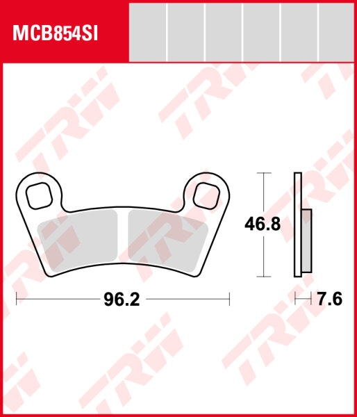 Polaris 450 Outlaw S, MXR, Bj. 08-, Bremsbeläge vorne, TRW Lucas MCB854SI, Sinter Offroad