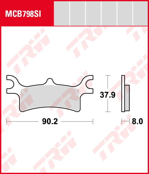 Polaris 450 Sportsman, Bj. 06-07, Bremsbeläge hinten, TRW Lucas MCB798SI, Sinter Offroad