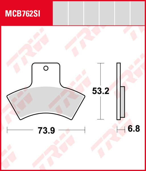 Polaris 500 Scrambler 2x4, Bj. 01-02, Bremsbeläge hinten, TRW Lucas MCB762SI, Sinter Offroad