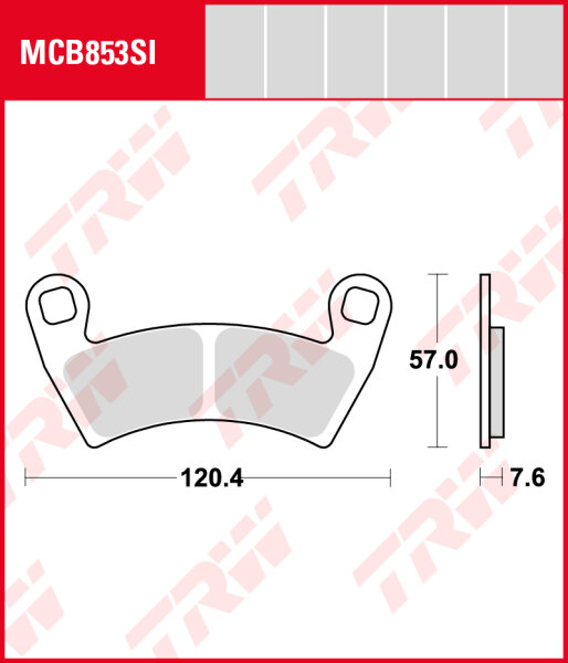 Polaris 1000 General EPS, Bj. 16-, Bremsbeläge vorne, TRW Lucas MCB853SI, Sinter Offroad