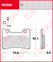 TRW Bremsbeläge Satz MCB642, allround organic, mit ABE