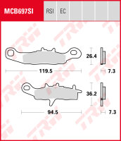 Suzuki RM 85, Bj. 05-, Bremsbeläge vorne, TRW Lucas...