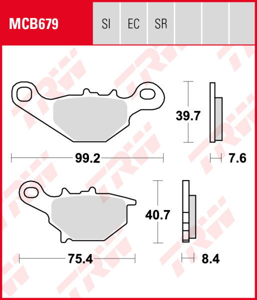 Suzuki UC 125 Epicuro, Bj. 99-01, AX, Bremsbeläge vorne, TRW Lucas MCB679, Organic Allround