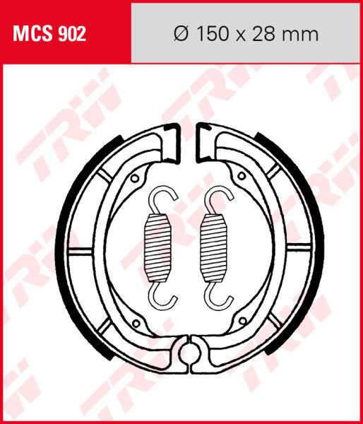 Suzuki LT-F 160, Bj. 91-01, Bremsbeläge hinten, TRW Lucas MCS902 Bremsbacken