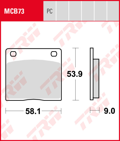 Suzuki GSX 250 E, Bj. 81-, GS25X, Bremsbeläge hinten, TRW Lucas MCB73, Organic Allround