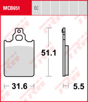 TRW Bremsbeläge Satz MCB651, allround organic, mit ABE