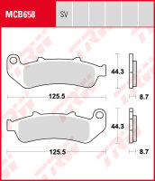 TRW Bremsbeläge Satz MCB658, allround organic, mit ABE