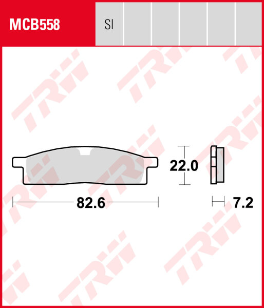 Yamaha YZ 65, Bj. 18-, Bremsbeläge vorne, TRW Lucas MCB558SI, Sinter Offroad