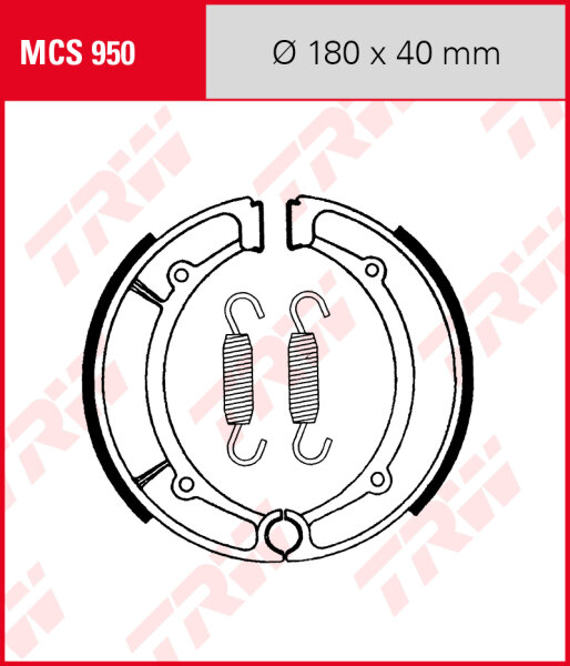 Yamaha XV 750 SE, Bj. 81-82, 5G5, Bremsbeläge hinten, TRW Lucas MCS950 Bremsbacken