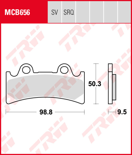 Yamaha YZF 750 R, SP, Bj. 93-98, 4HN/4HT, Bremsbeläge vorne, TRW Lucas MCB656SV, Sinter Street