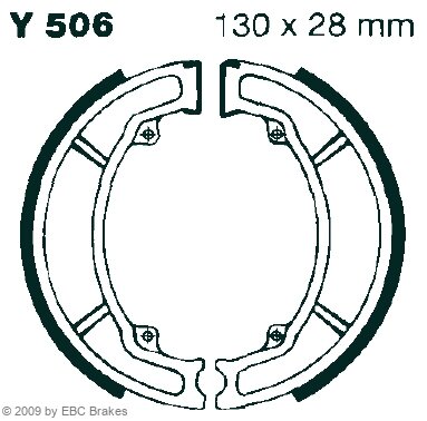 Sachs 125 Roadster V2, Bj. 01-, 680, Bremsbeläge hinten, EBC Y506 Bremsbacken