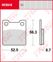 TRW Bremsbeläge Satz MCB678, allround organic, mit ABE