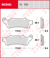 TRW Bremsbeläge Satz MCB693, allround organic, mit ABE