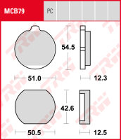 TRW Bremsbeläge Satz MCB79, allround organic, mit ABE