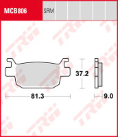 TRW Bremsbeläge Satz MCB806, allround organic, mit ABE