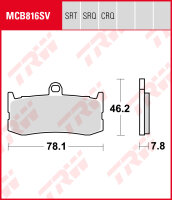 TRW Bremsbeläge Satz MCB816SV, sinter street, mit ABE