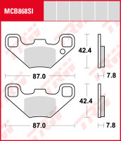 TRW Bremsbeläge Satz MCB868SI, sinter offroad, mit ABE