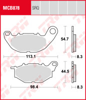 TRW Bremsbeläge Satz MCB878, allround organic, mit ABE