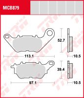 TRW Bremsbeläge Satz MCB879, allround organic, mit ABE