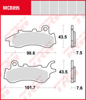 TRW Bremsbeläge Satz MCB895, allround organic, mit ABE