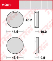 TRW Bremsbeläge Satz MCB91, allround organic, mit ABE